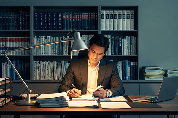 정암 흥신소에서 남성 상담원이 의뢰인과 마주 앉아 조사 내용과 진행 방향을 설명하는 실제 상담 장면